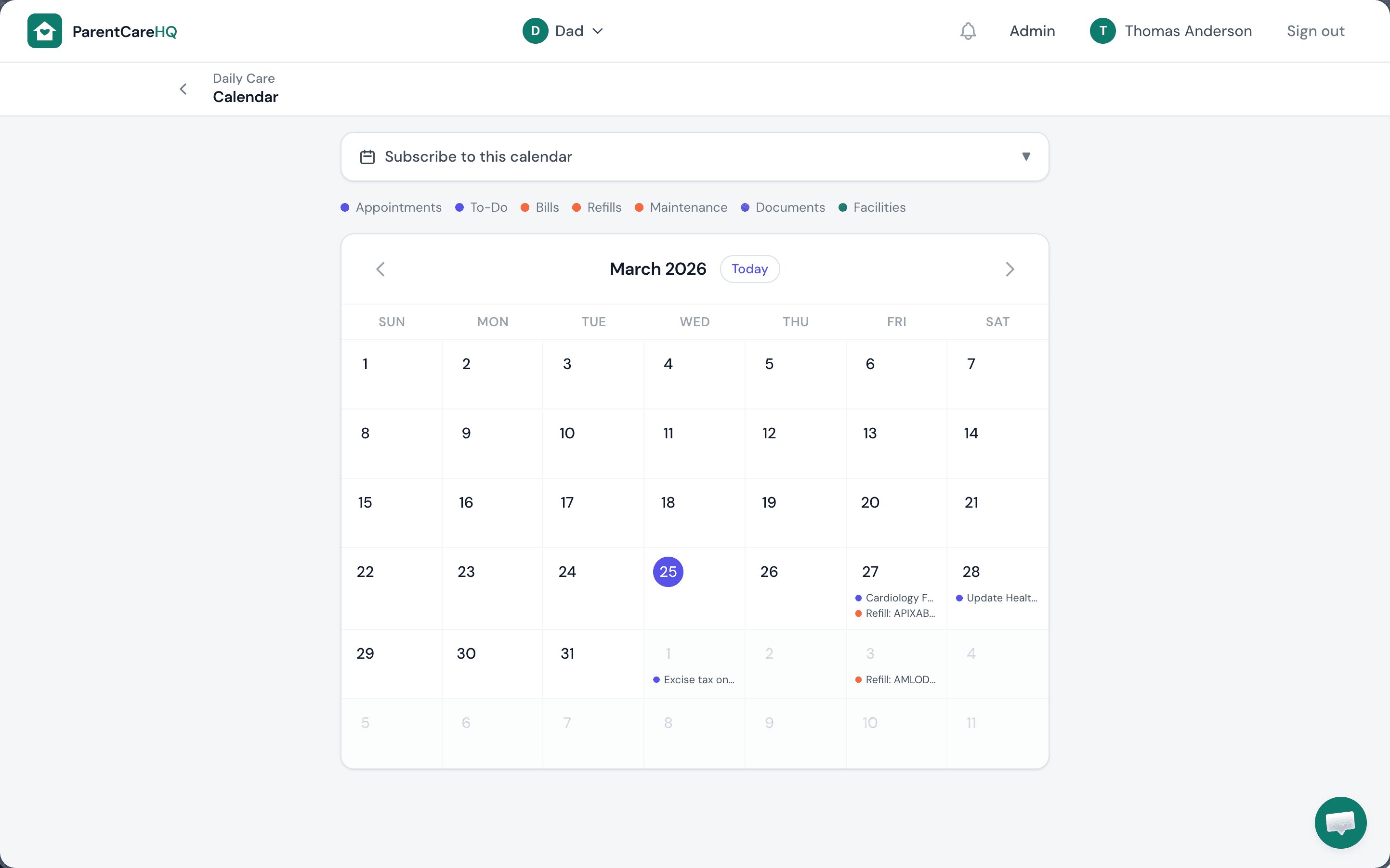 Every event, in one calendar