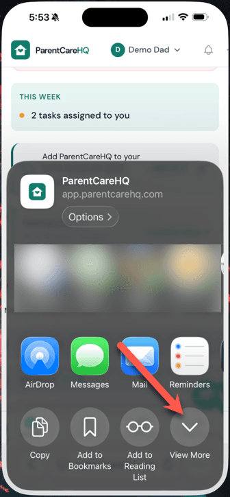 Step 3: Tap "View More"