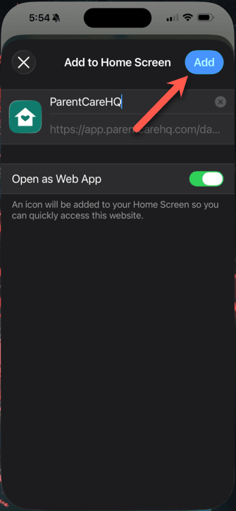 Step 5: Tap "Add" to confirm